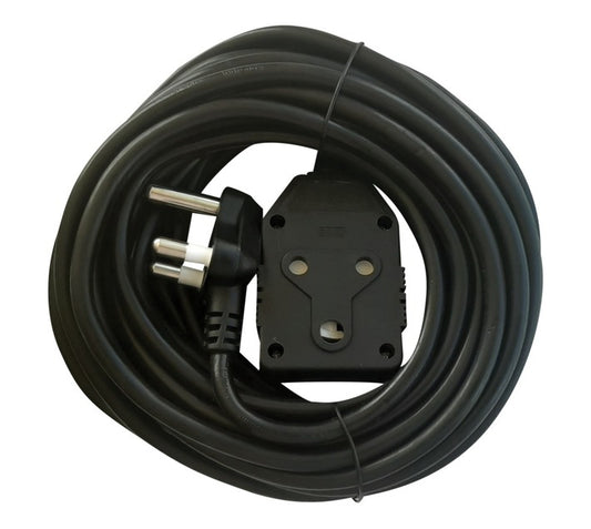 EASYHOLD 25M X 10A EXT CORD WITH DOUBLE COUPLER 10A  - 250V - 2500W