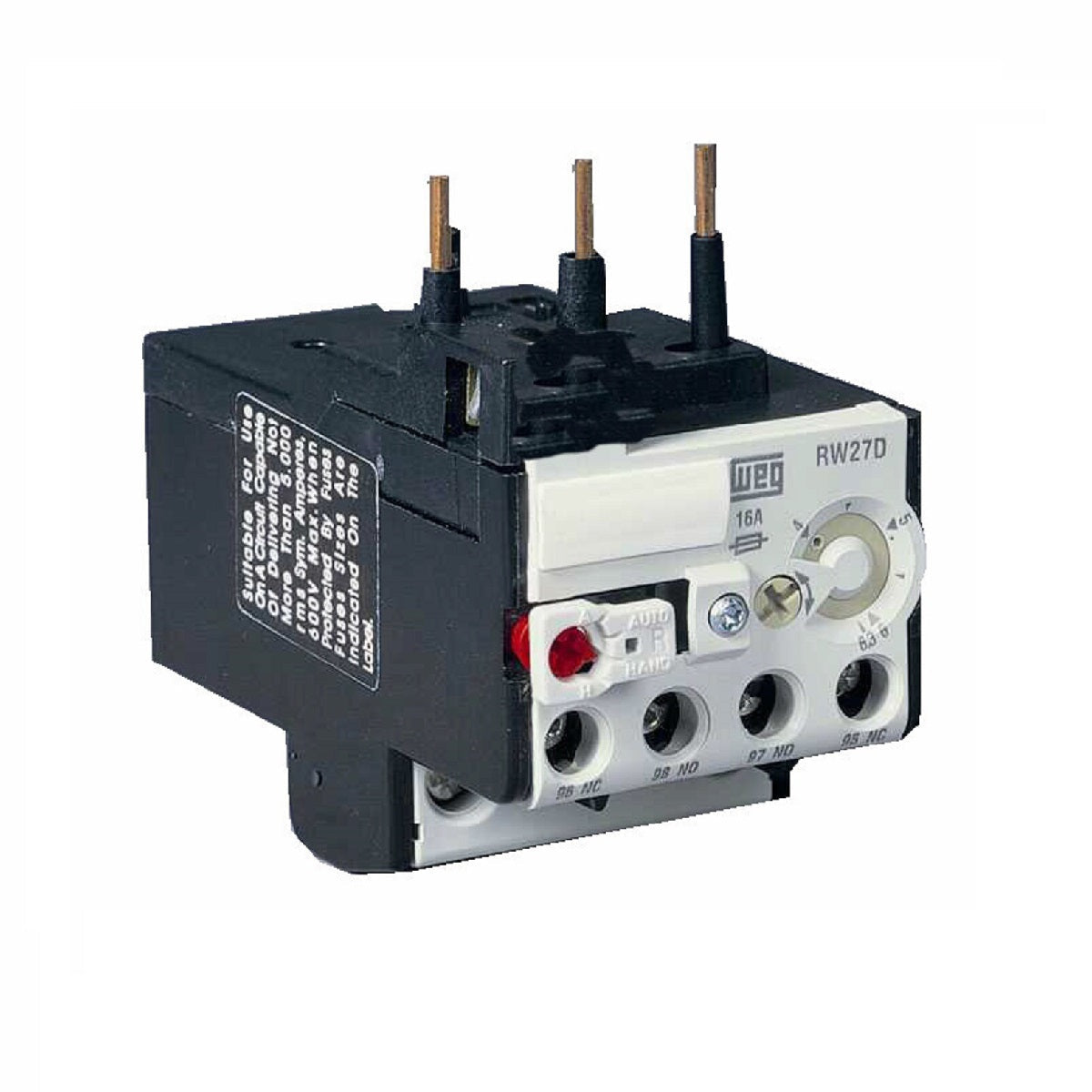 WEG OVERLOAD RELAY RW27-1D2-D008 10076081