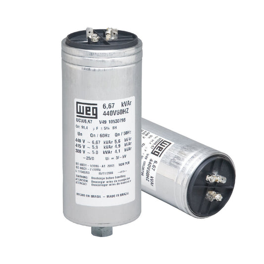 WEG CAPACITIVE UNIT UCW2.5V48 L6 1 PHASE CAPACITOR UNIT 415V 2.22kVAR 41.1µF 10072344