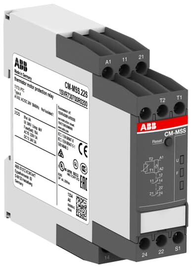 ABB CM-MSS.22P Therm. motor protec. relay 2c/o, 24VAC/DC 1SVR740700R0200