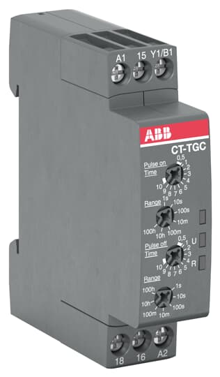 ABB CT-TGC.12 Time relay, Pulse generator 1c/o, 24-48VDC/24-240VAC 1SV ...