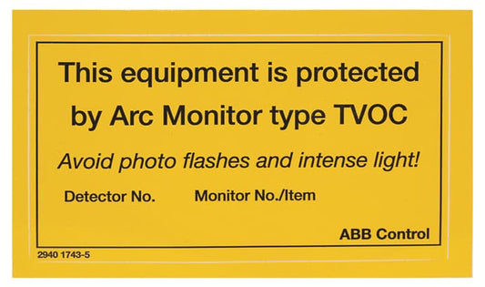 ABB Information plate English 1SFA663005R1001