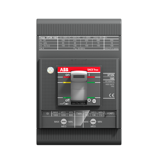 ABB Moulded Case Circuit Breaker XT2V 160 MA 100 Im=600...1400 3p F F 1SDA067799R1