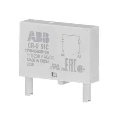 ABB CR-U 51C Pluggable module RC element, 110-230VAC/DC 1SVR405663R1000