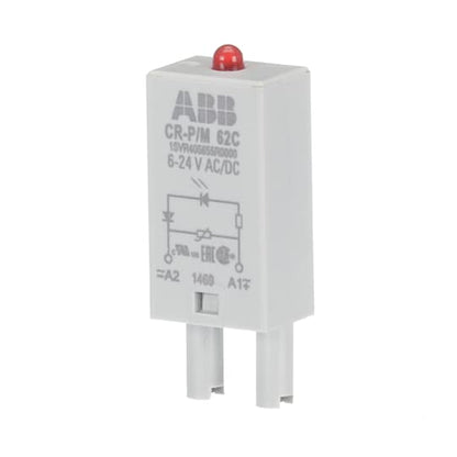 ABB CR-P/M 62C Pluggable module varistor and LED red, 6-24VAC/DC 1SVR405655R0000