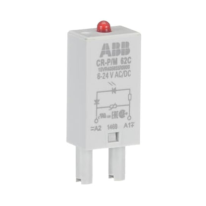 ABB CR-P/M 62C Pluggable module varistor and LED red, 6-24VAC/DC 1SVR405655R0000