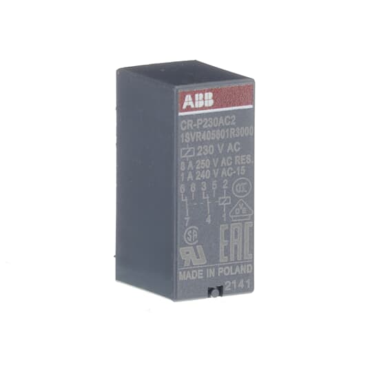 ABB CR-P230AC2 Pluggable interface relay 2c/o, A1-A2=230VAC, 250V/8A 1 ...