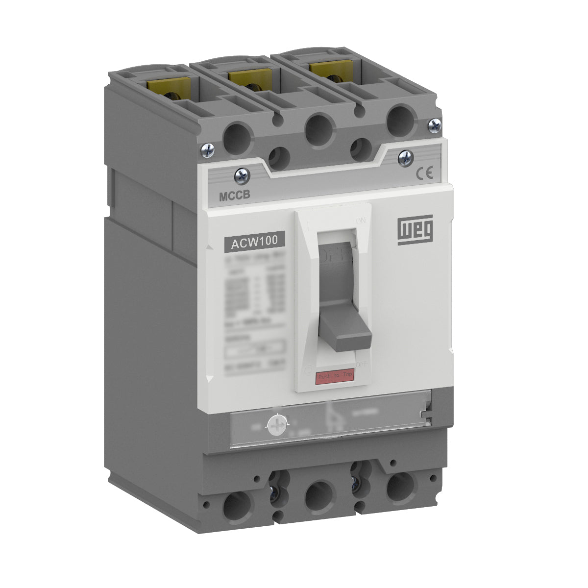 WEG MOULDED CASE CIRCUIT BREAKER ACW630V-MTU500-3 150kA 3P MOT. 500A MAG. 10940135