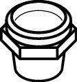 Danfoss Sight glass socket, SGP 3/4 RX, 3/4, G